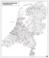 Digitale 3-cijferige Postcodekaart Nederland