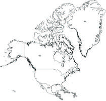 Gratis digitale kaart Noord-Amerika