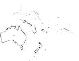 Gratis digitale kaart Oceanië