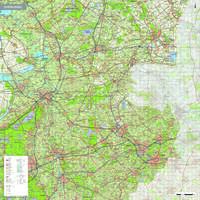 Topografische kaart Overijssel 1:100.000