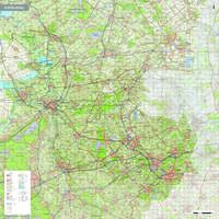 Topografische kaart Overijssel 1:100.000