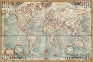 Modern World Antique Map