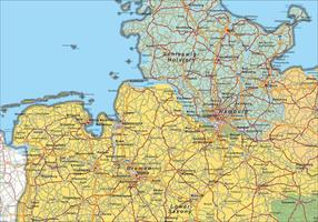 Kaart Noord-Duitsland