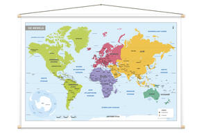 Schoolkaart wereld 