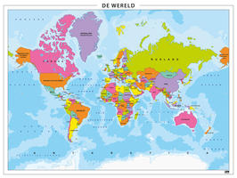 Staatkundige wereldkaart eenvoudig