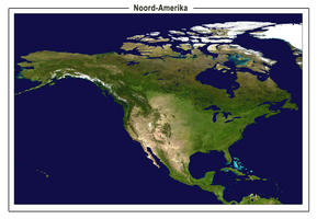 Satellietbeeld Noord-Amerika