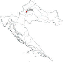 Gratis digitale kaart Kroatië