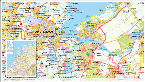 wegenkaart Nederland