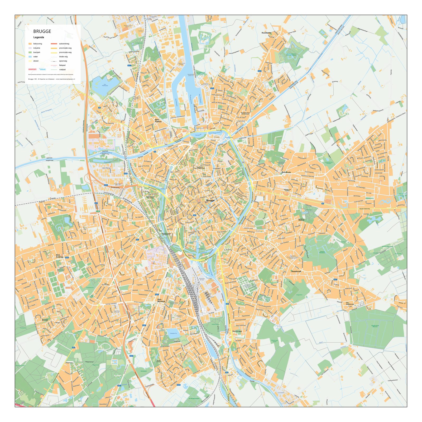Kaart Brugge