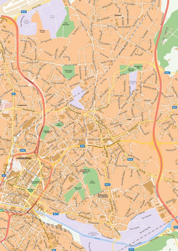 Kaart Charleroi 154 - Afbeelding 2