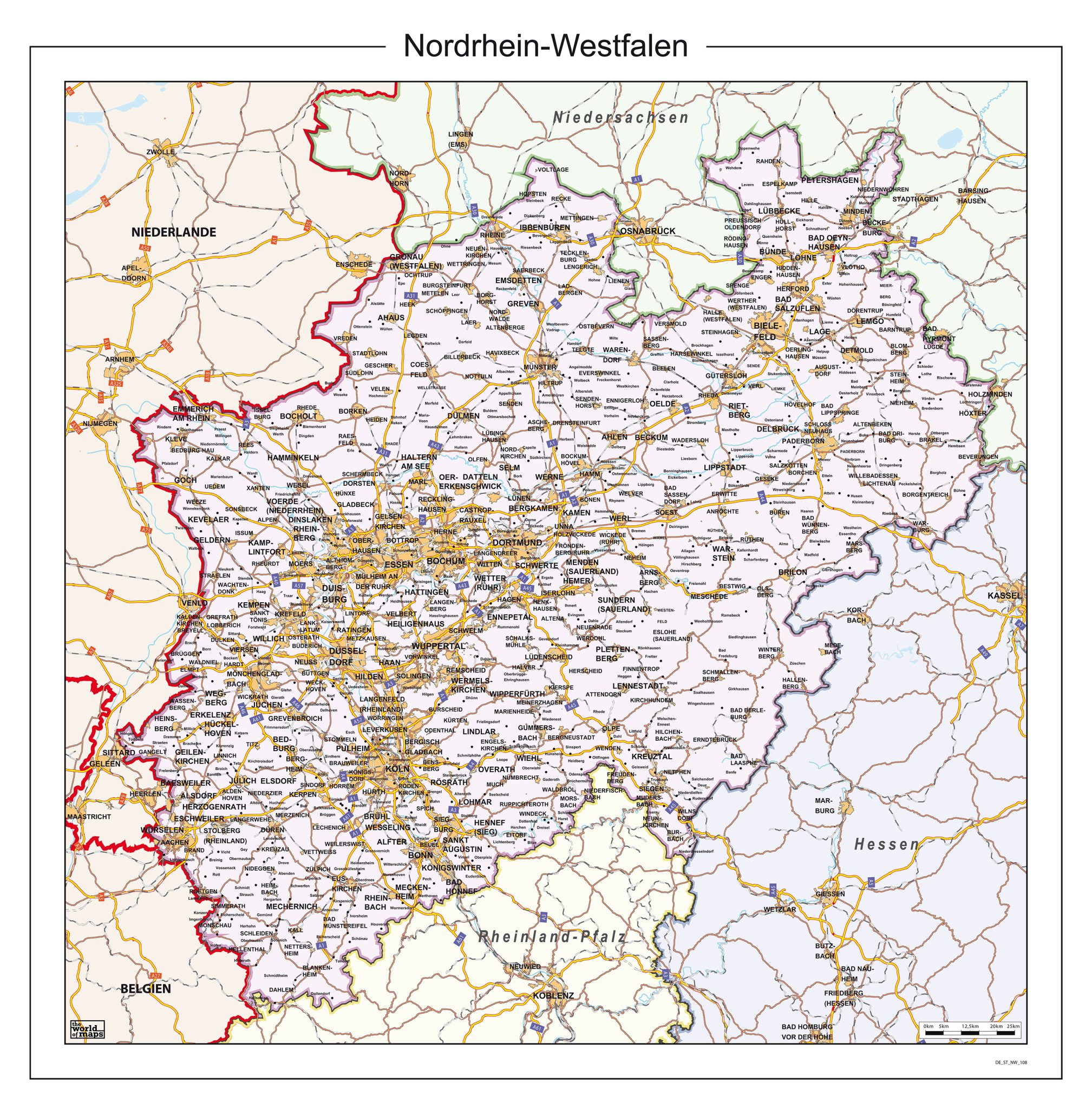 Nordrhein-Westfalen Kaart 108