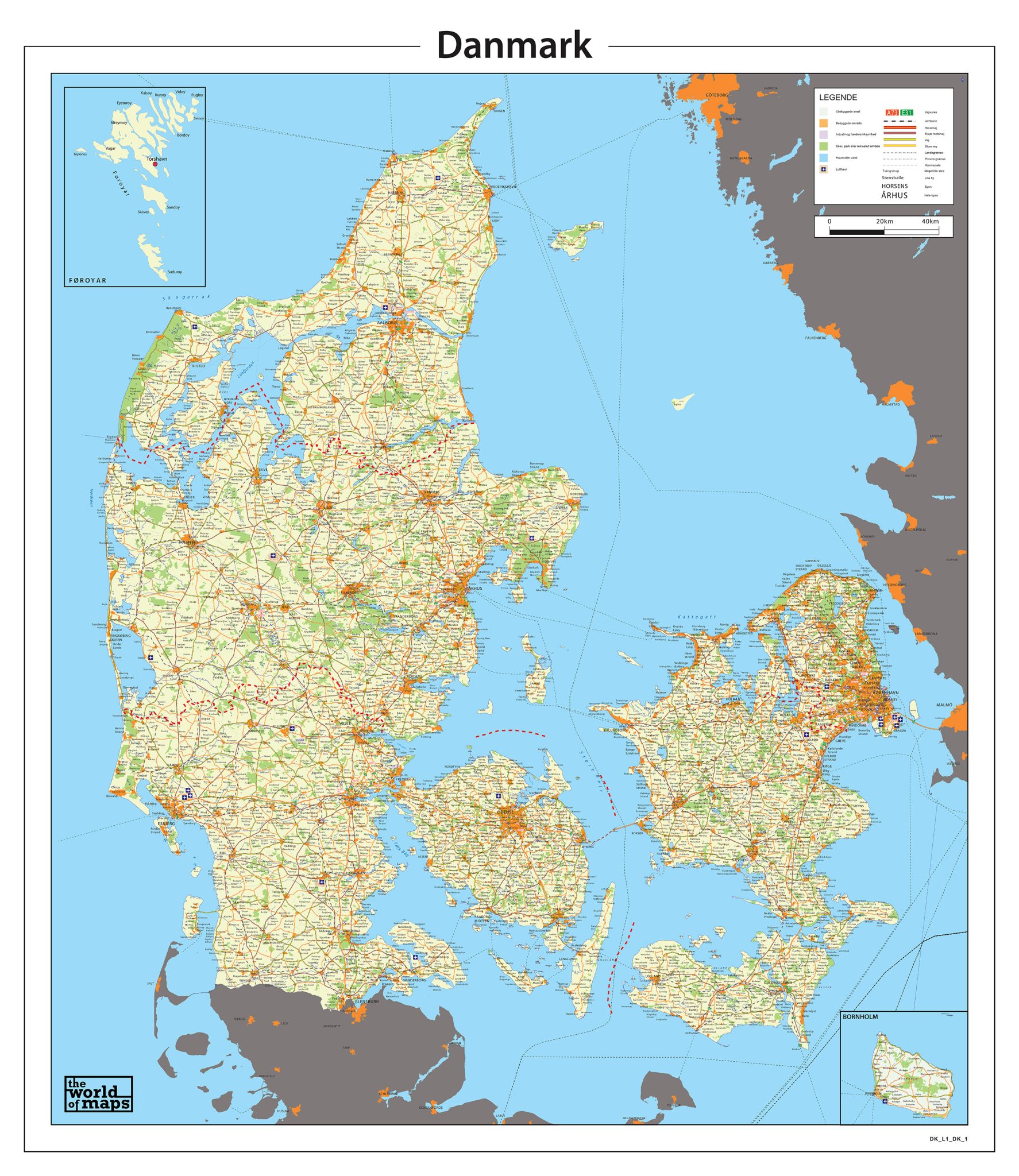 Kaart Denemarken 1