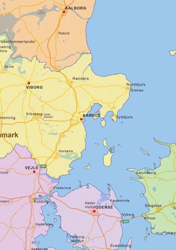 Staatkundige landkaart Denemarken 1430 - Afbeelding 2
