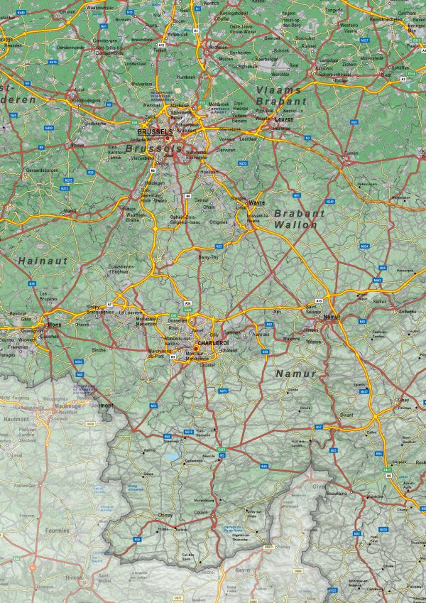 België Kaart Natuurkundig 1571 - Afbeelding 2
