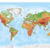 Wereldkaart XXL Natuurkundig