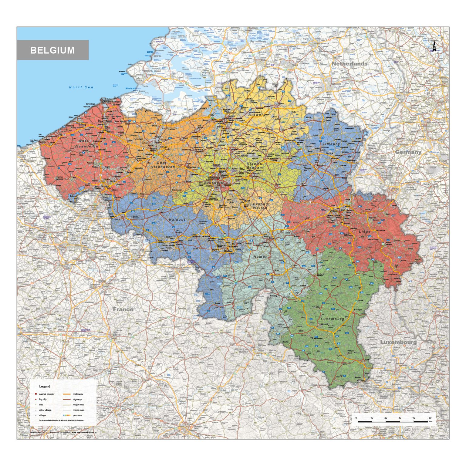 België - Kaarten en Atlassen.nl