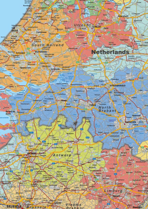 Benelux Kaart Staatkundig 1572 - Afbeelding 2