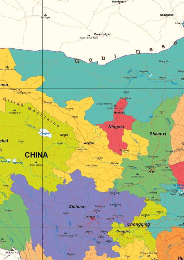 Staatkundige kaart China 1789 - Afbeelding 2