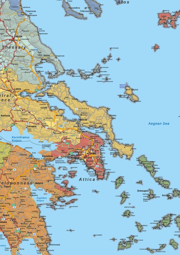 Griekenland Kaart Staatkundig 1582 - Afbeelding 2