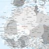 Silver Worldmap XXL met reliëf 1268 - Afbeelding 2