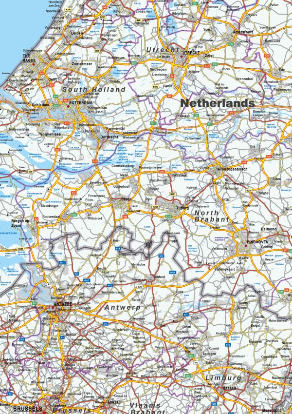 Wegenkaart Benelux 1602 - Afbeelding 2