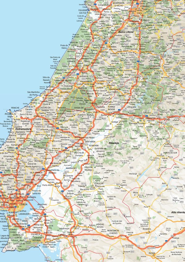 Wegenkaart Portugal 1373 - Afbeelding 2