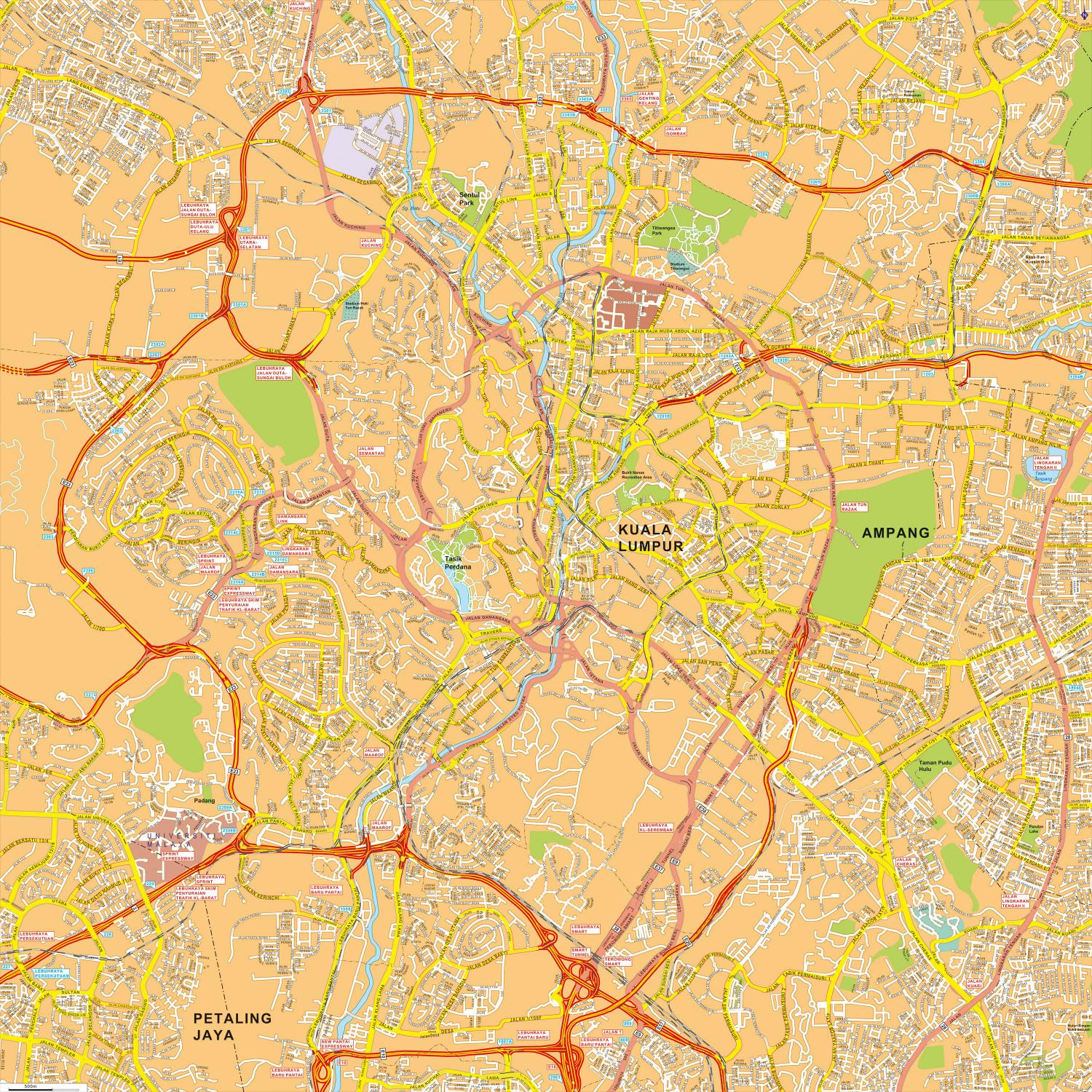 Kuala Lumpur kaart