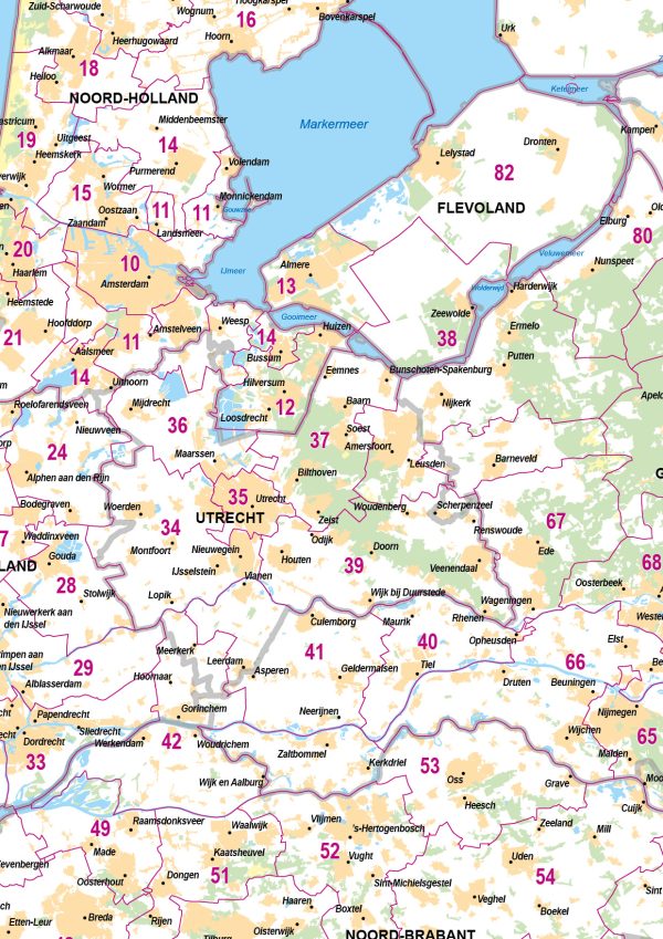 2-cijferige Postcodekaart Nederland 272 - Afbeelding 2
