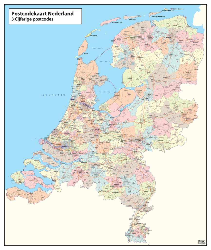 Postcodekaarten Nederland - Kaarten en Atlassen.nl