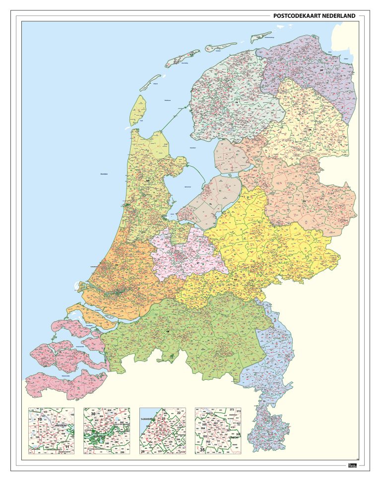 Postcodekaarten Nederland - Kaarten en Atlassen.nl