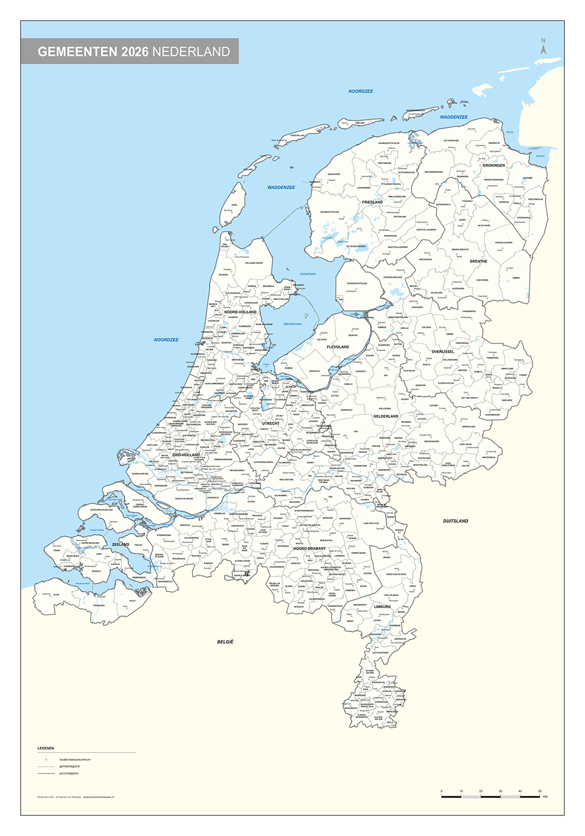 Gemeentekaart Nederland