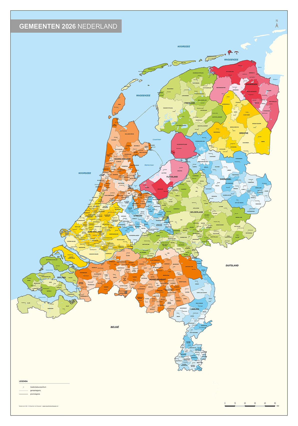 Gemeentekaart Nederland