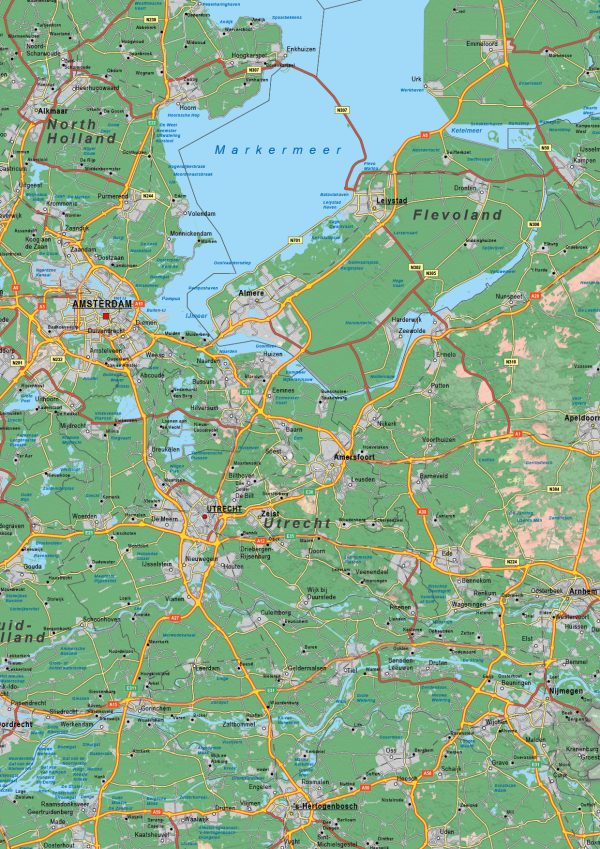 Nederland Kaart Natuurkundig 1688 - Afbeelding 2