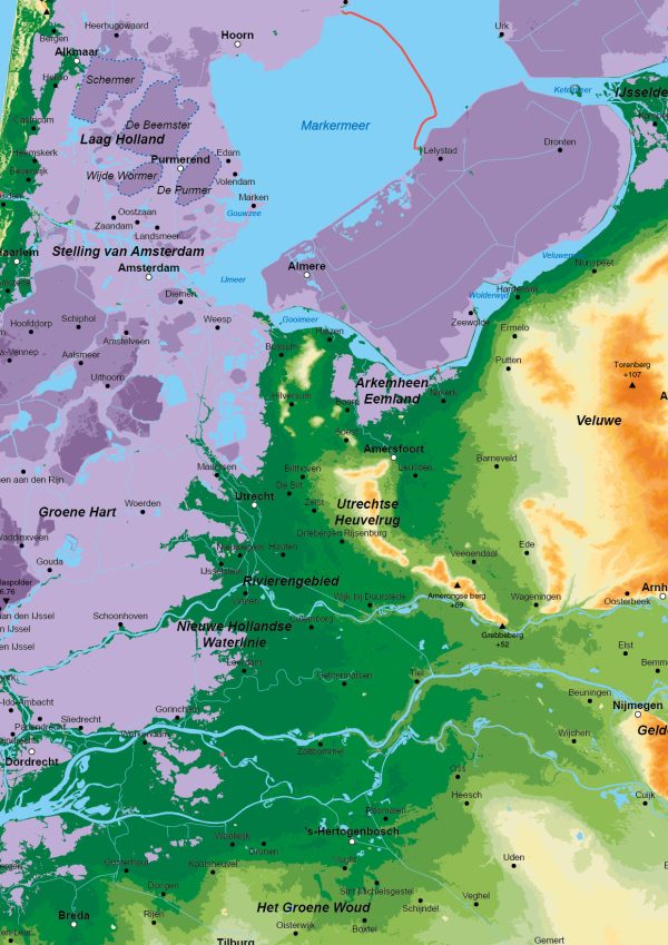 Hoogtekaart Nederland Nauwkeurig 1774 - Afbeelding 2