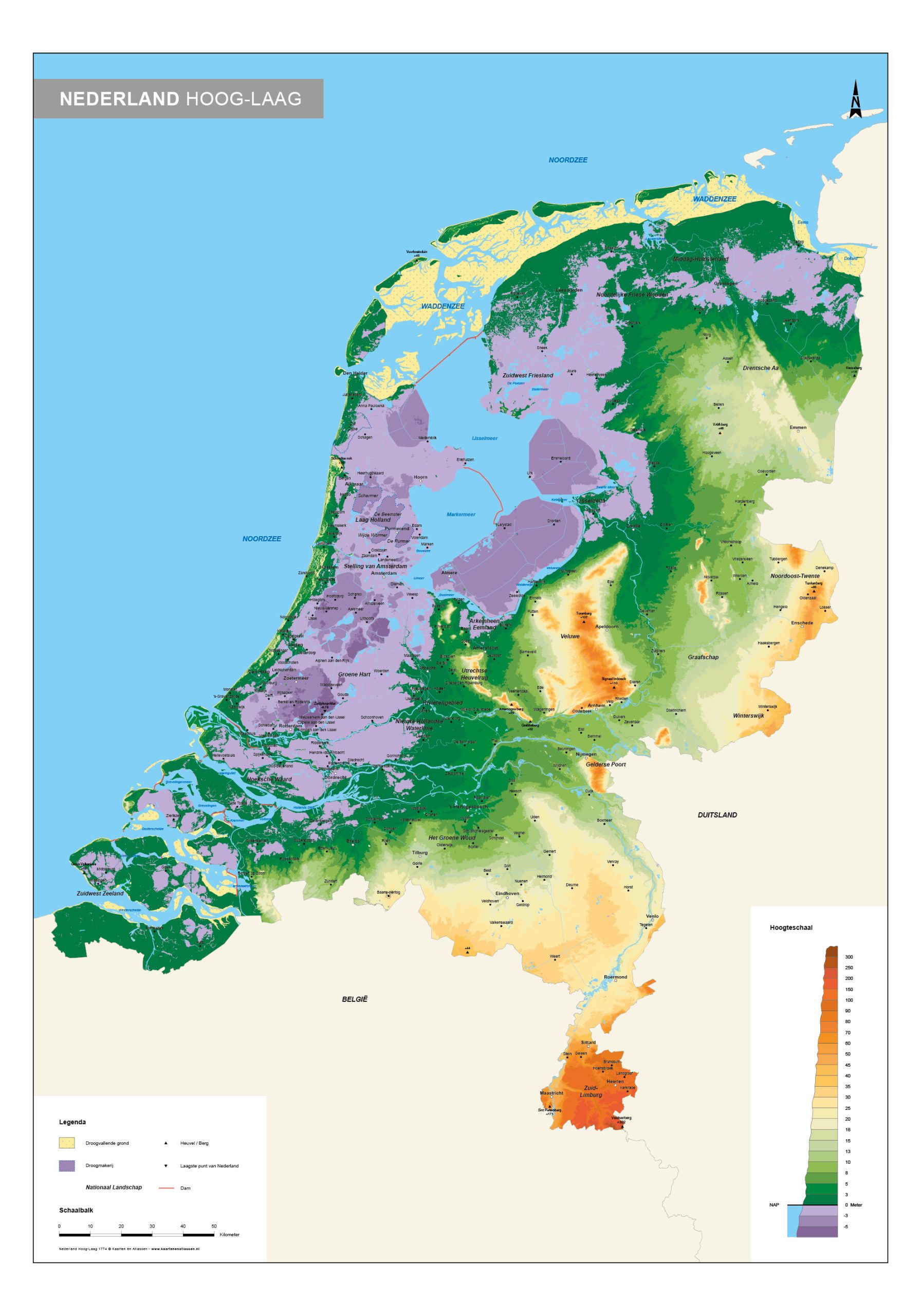 Hoogtekaart Nederland Nauwkeurig 1774