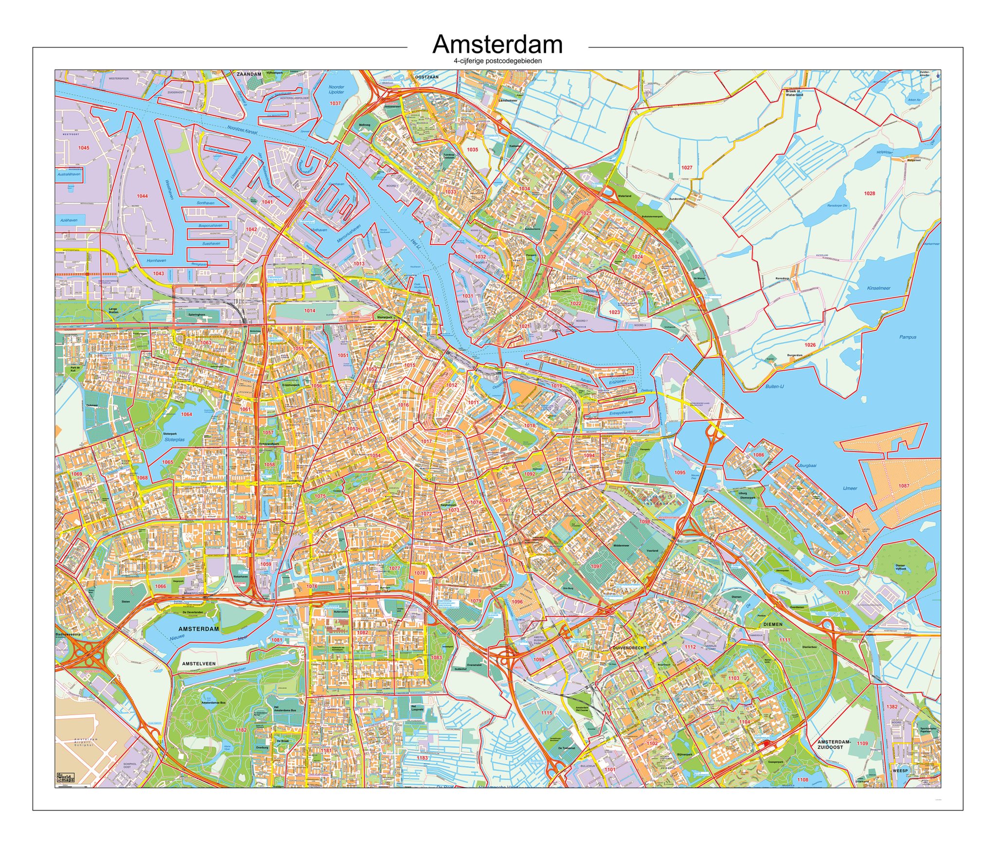 Digitaal - Bestel deze kaart digitaal als JPEG of EPS bestand