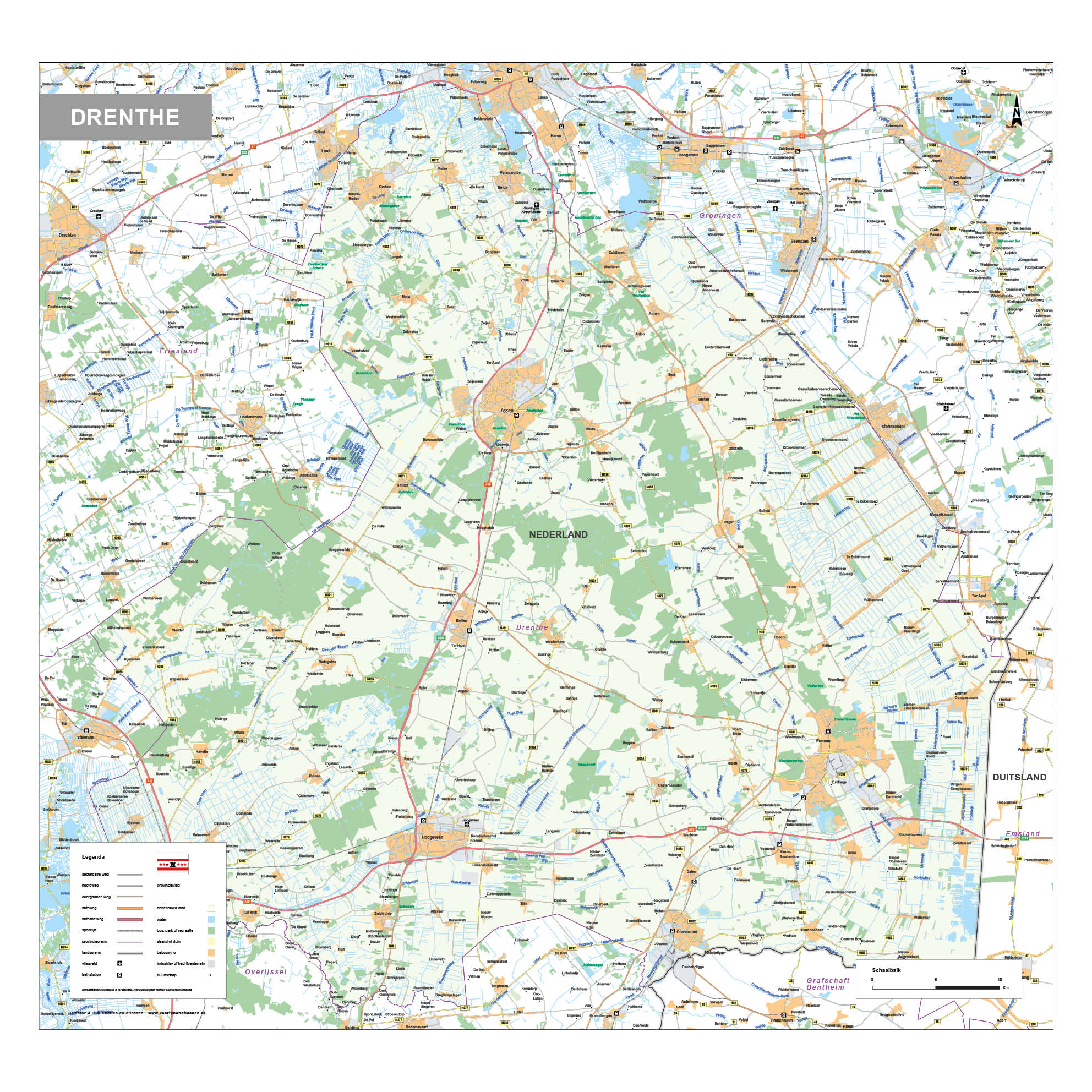 Drenthe kaart