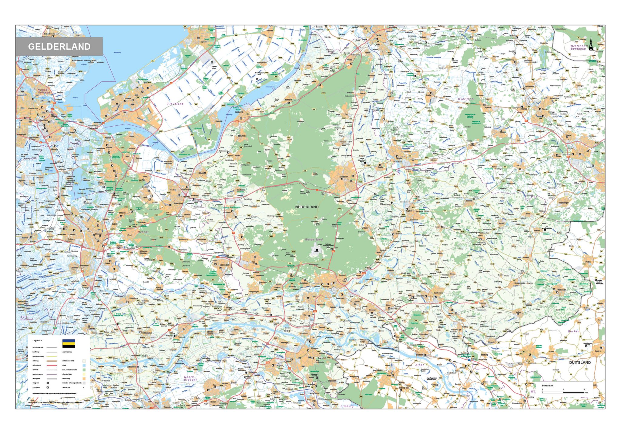 Gelderland kaart