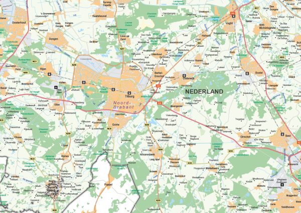 Kaart Noord-Brabant 443 - Afbeelding 2