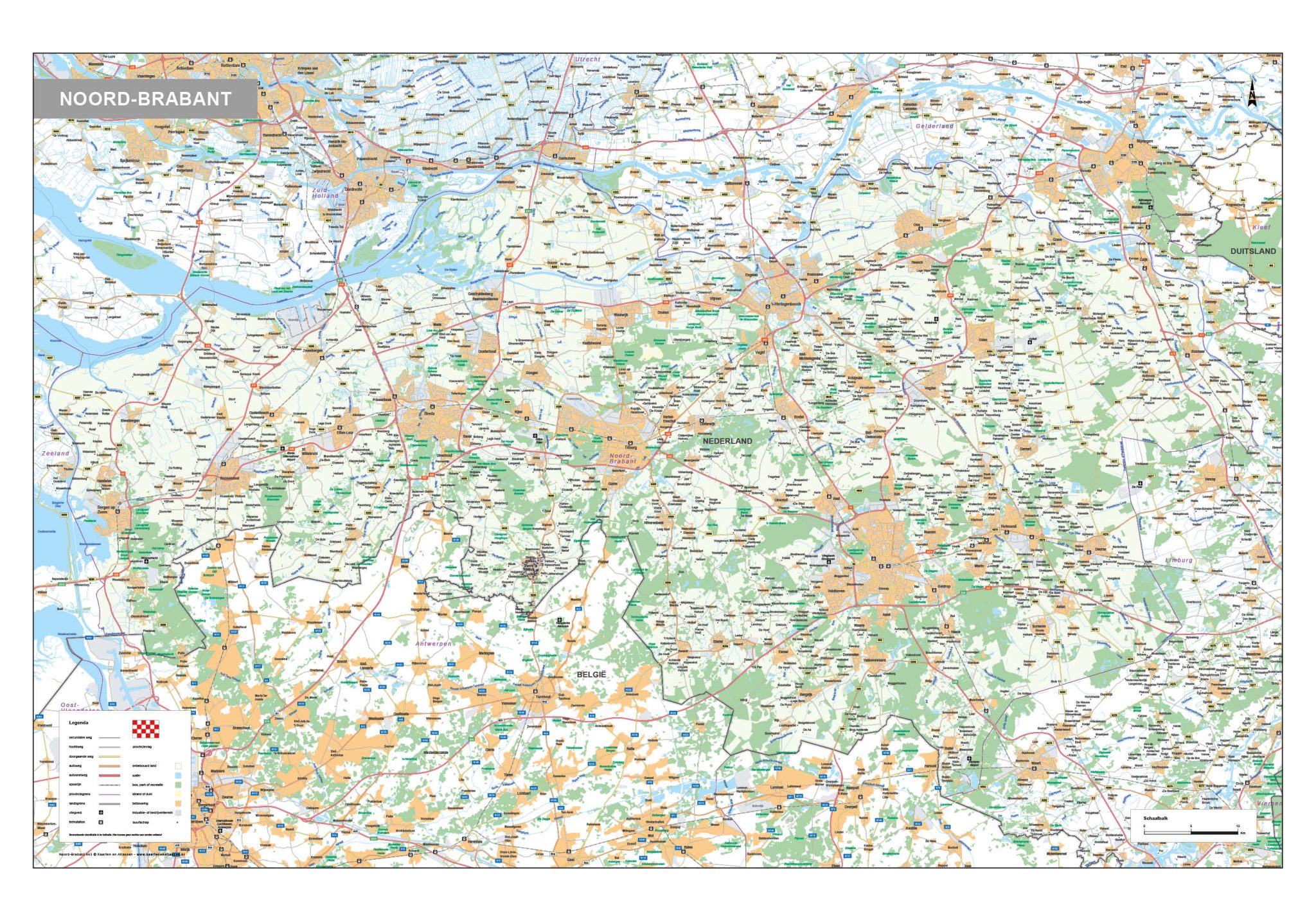 Noord-Brabant kaart