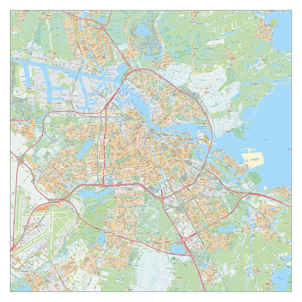 Gedetailleerde Kaart Groot Amsterdam