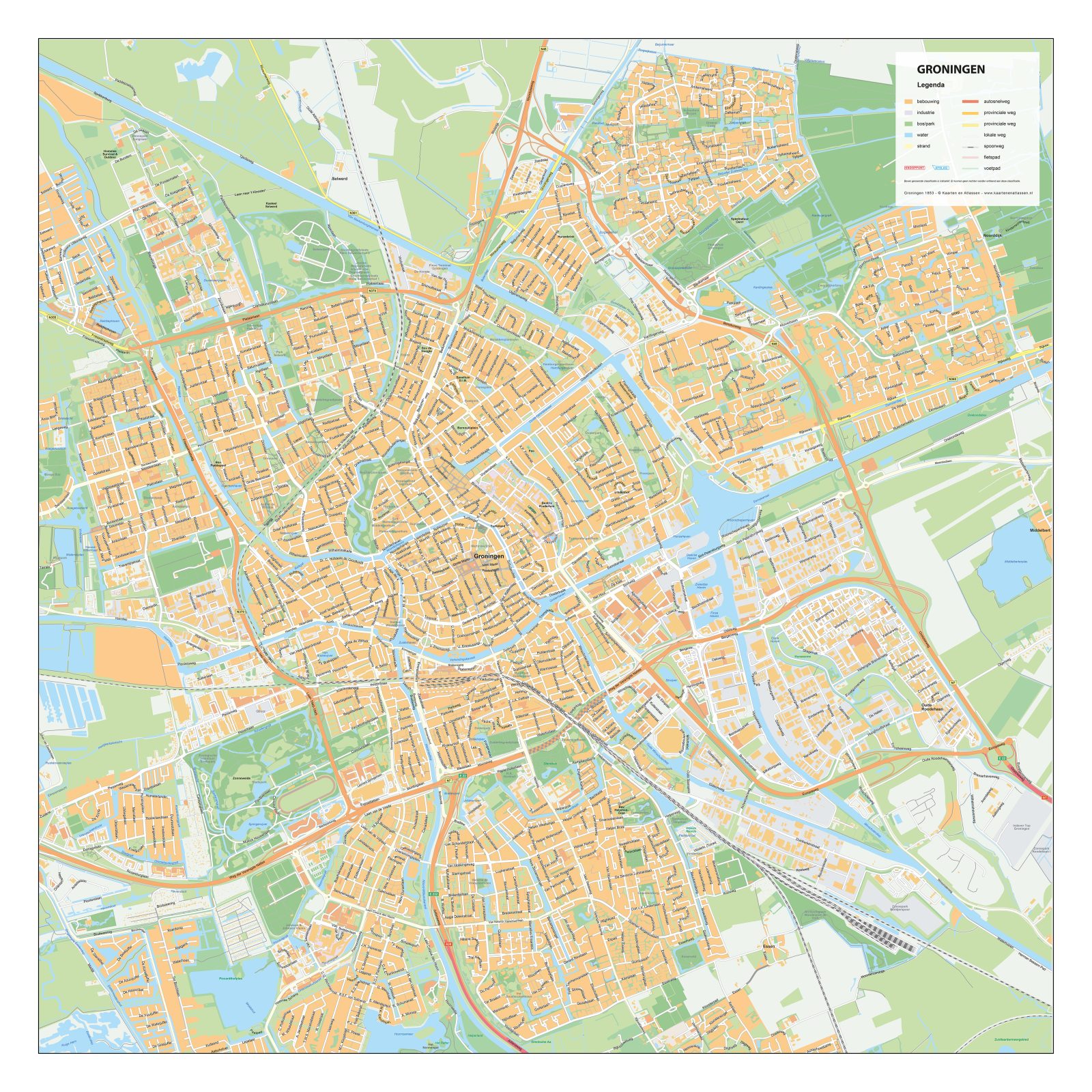 Kaart Groningen