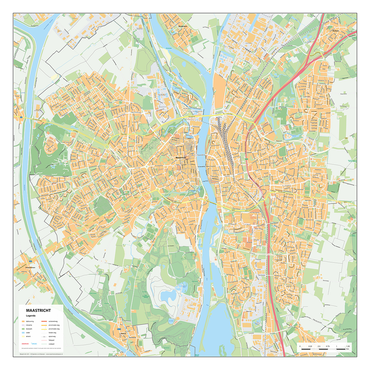 Stadsplattegrond Maastricht