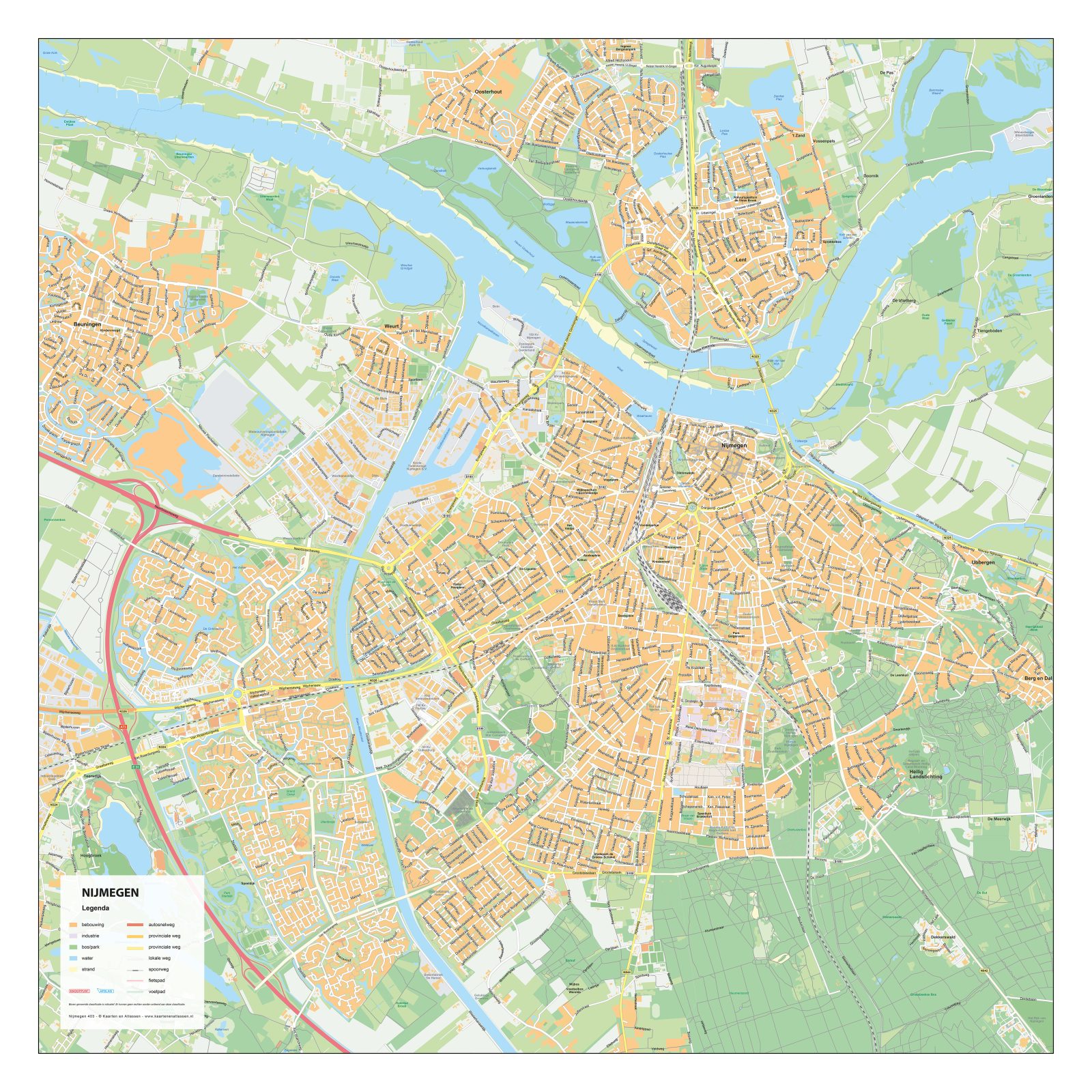 Kaart Nijmegen