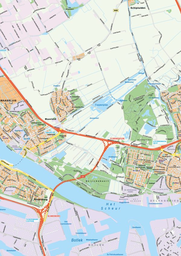 Kaart Groot Rotterdam Rijnmond 1609 - Afbeelding 2