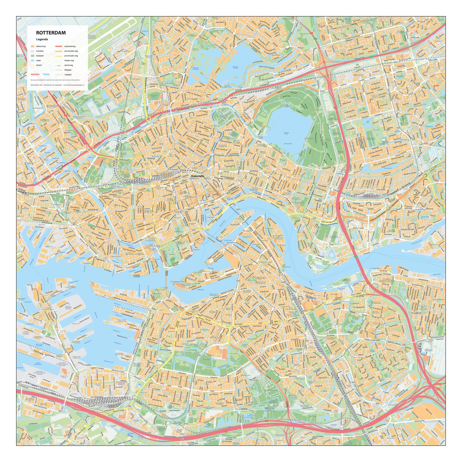 Kaart Rotterdam