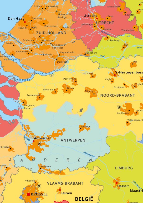 Schoolkaart Benelux 1742 - Afbeelding 2