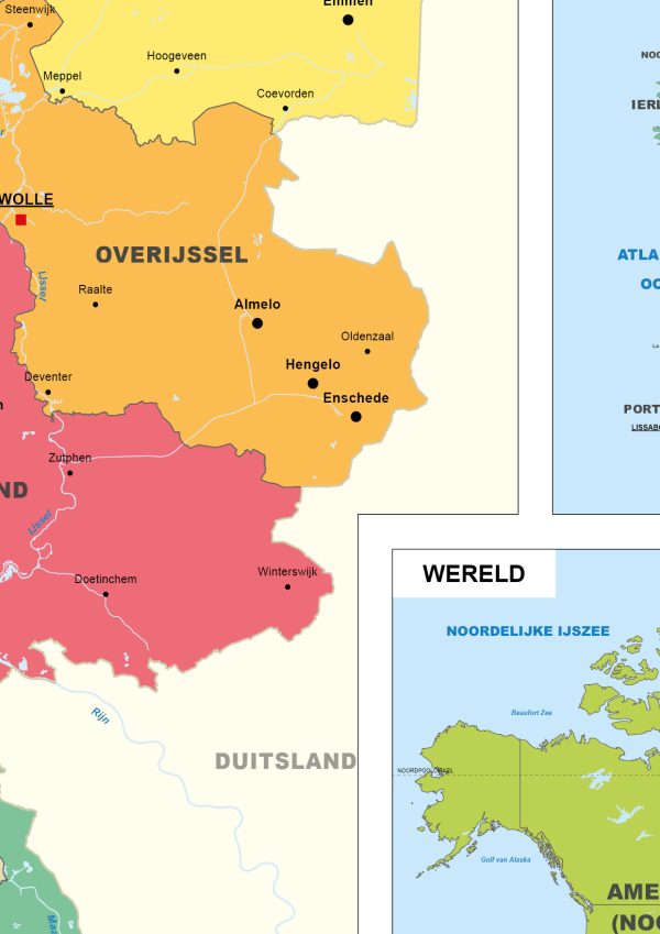 Schoolkaart Nederland, Europa en Wereld 298 - Afbeelding 2