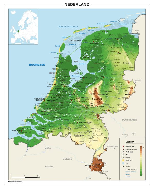 Digitaal - Bestel deze kaart digitaal als JPEG of EPS bestand