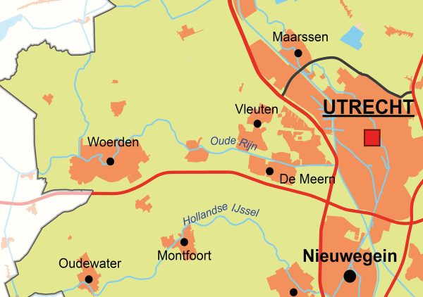 Utrecht provinciekaart eenvoudig